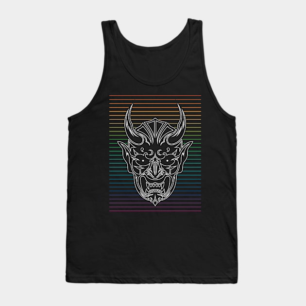 Shinigami Japanese Mask Lines Tank Top by Cemploex_Art